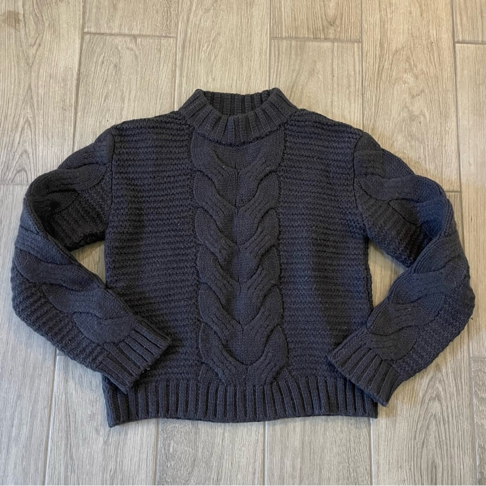 Ellie Mae | Wool Alpaca Cable Knit Turtleneck Sweater Size: small